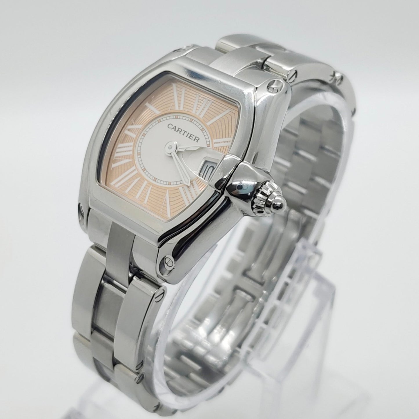 Cartier Roadster Pink Salmon Dial