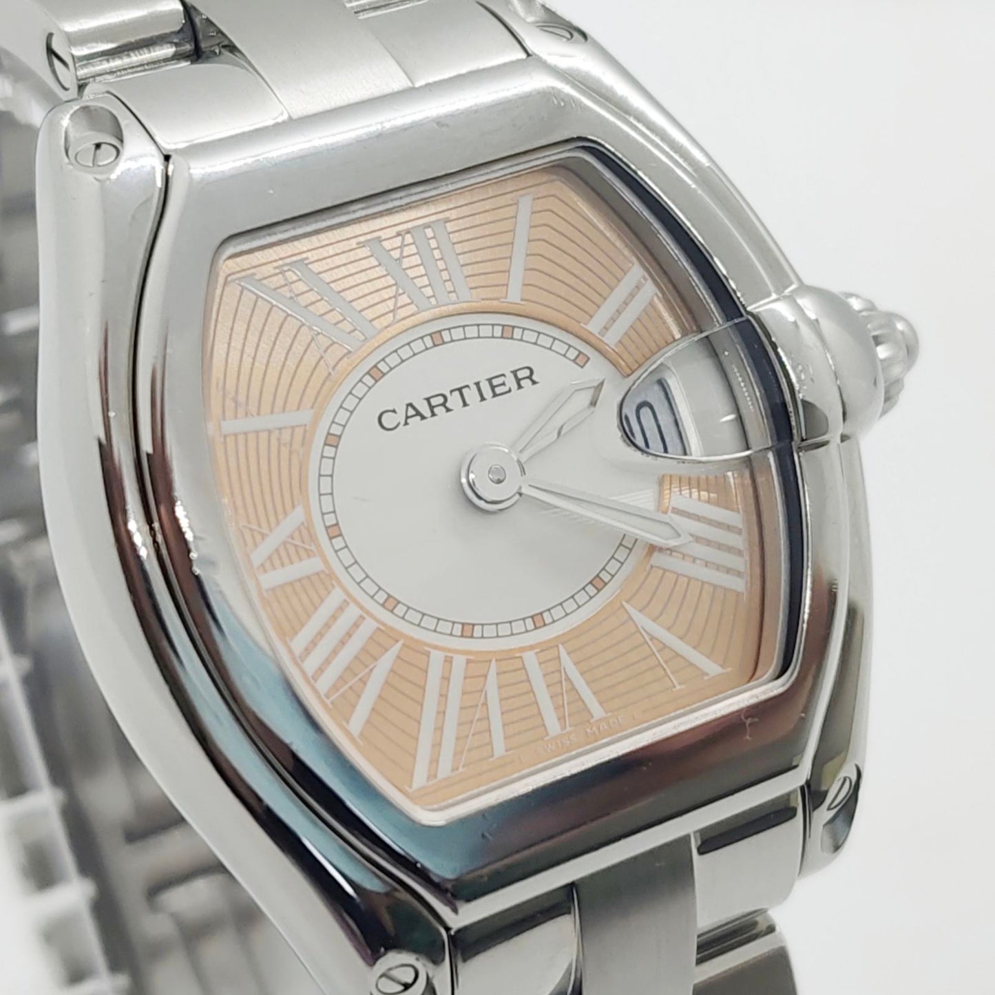 Cartier Roadster Pink Salmon Dial