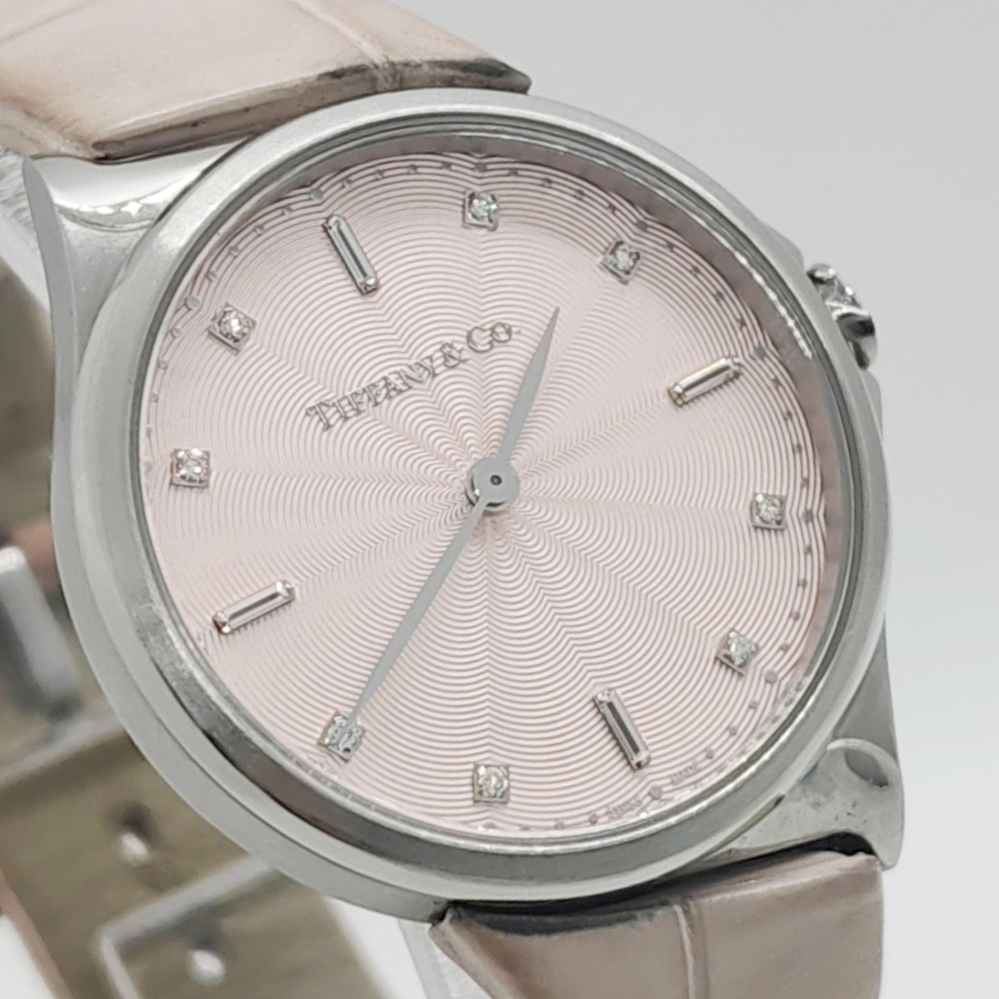 Tiffany Metro 2 8P Diamonds Pink Dial