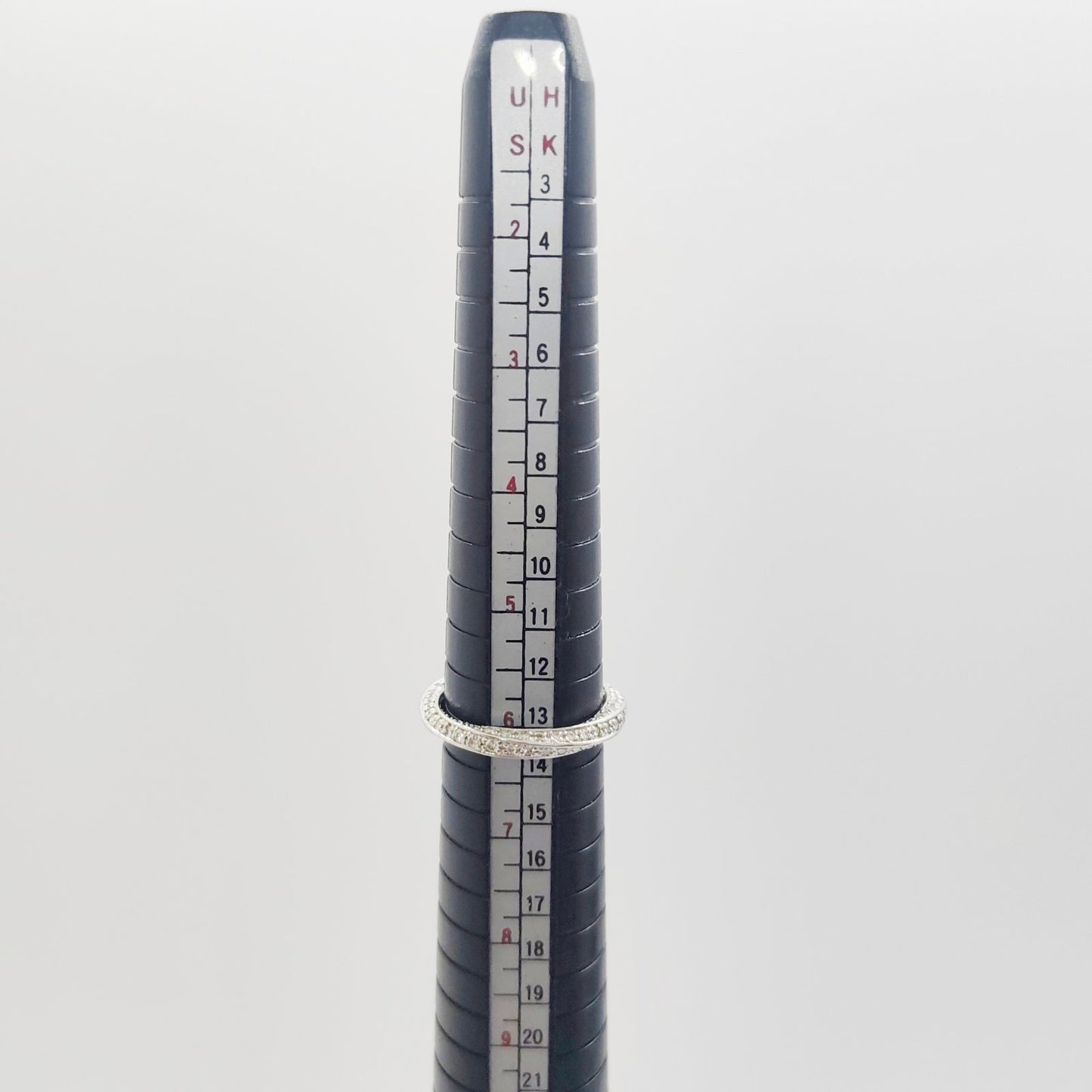 Eternity Diamond Twisted Ring Size 52