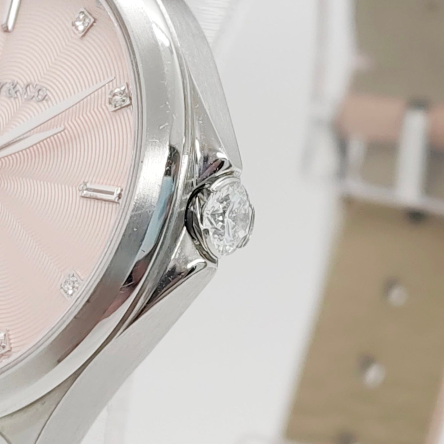 Tiffany Metro 2 8P Diamonds Pink Dial
