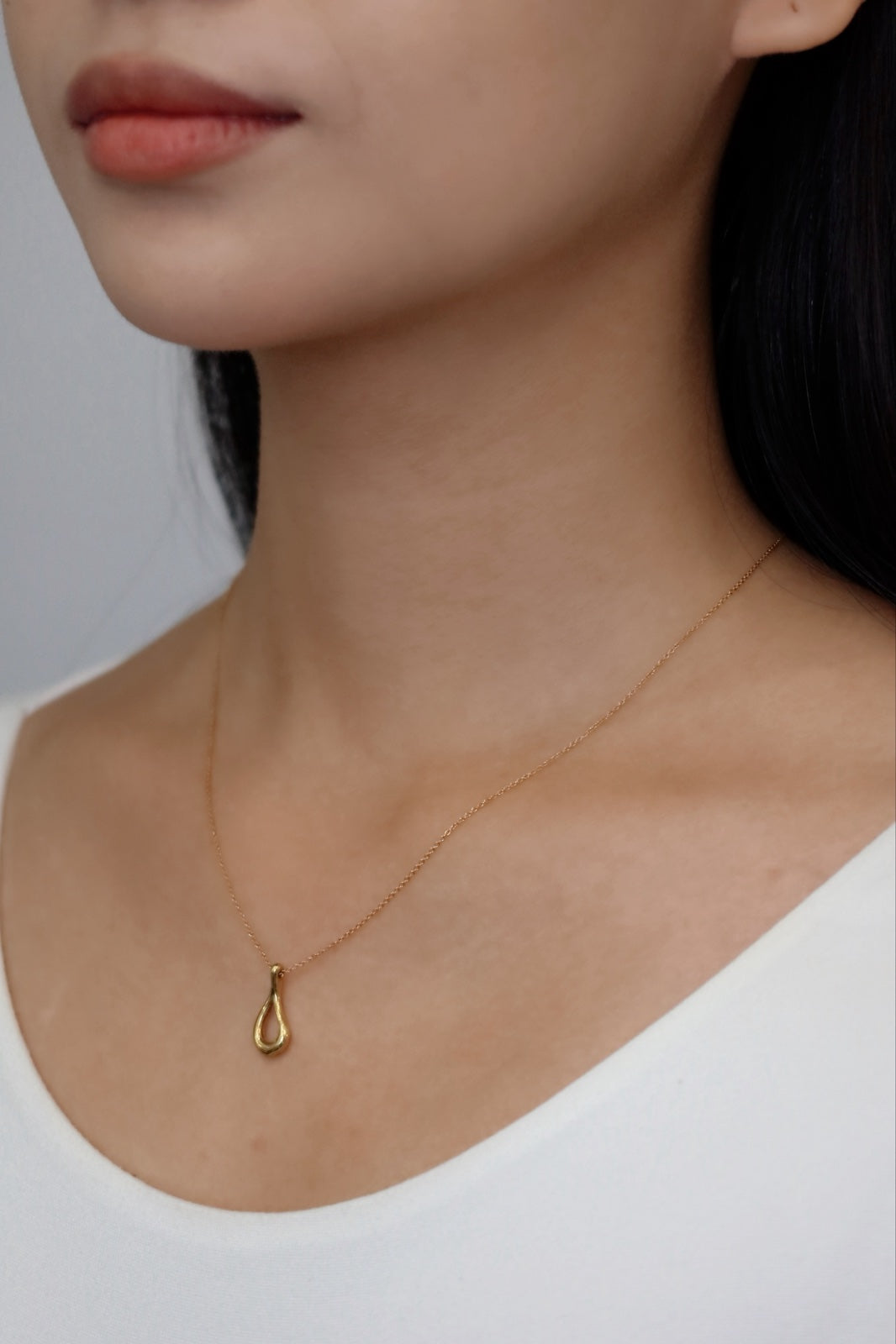 Tiffany & Co. Open Teardrop Necklace