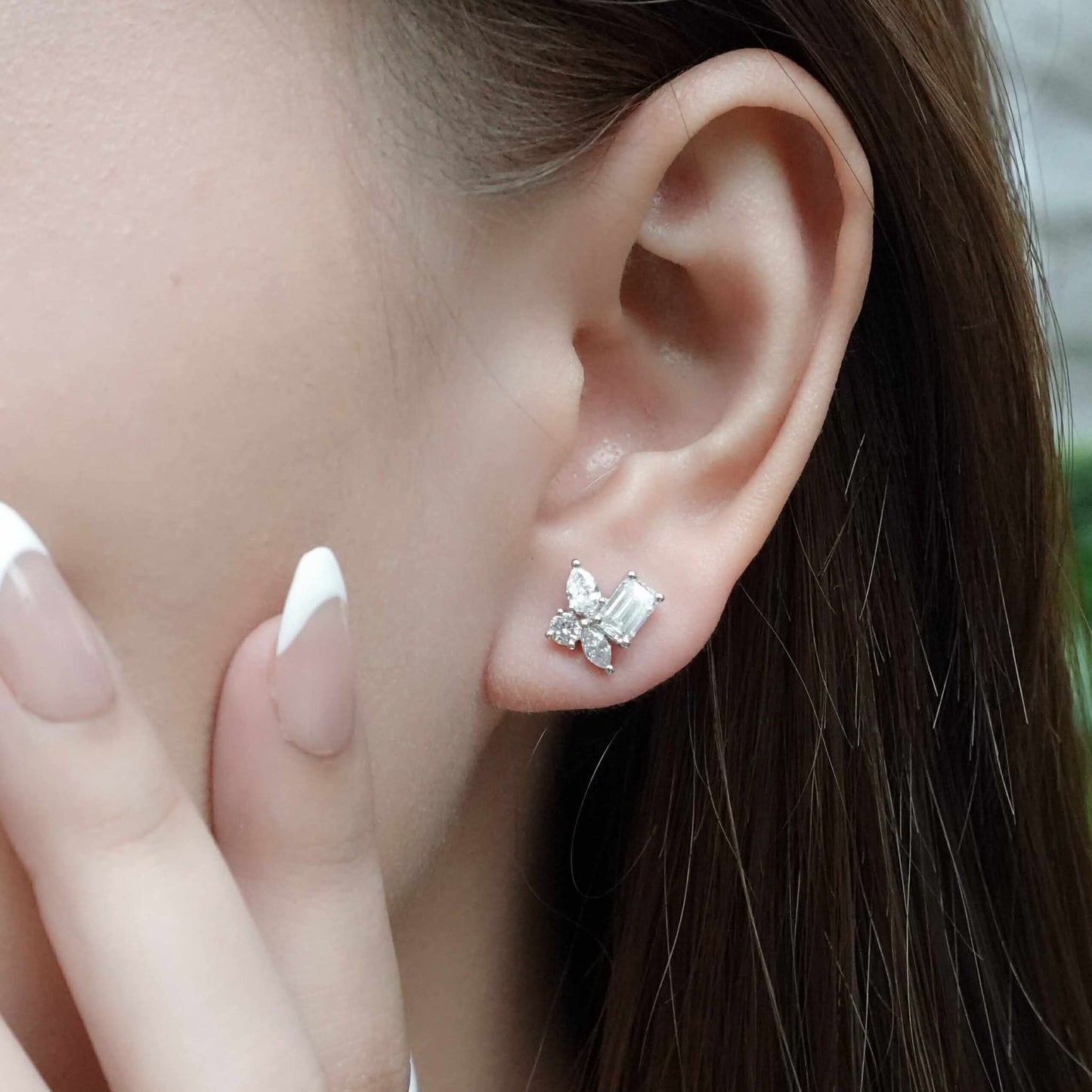 LAB Multi Shaped Cluster Earring