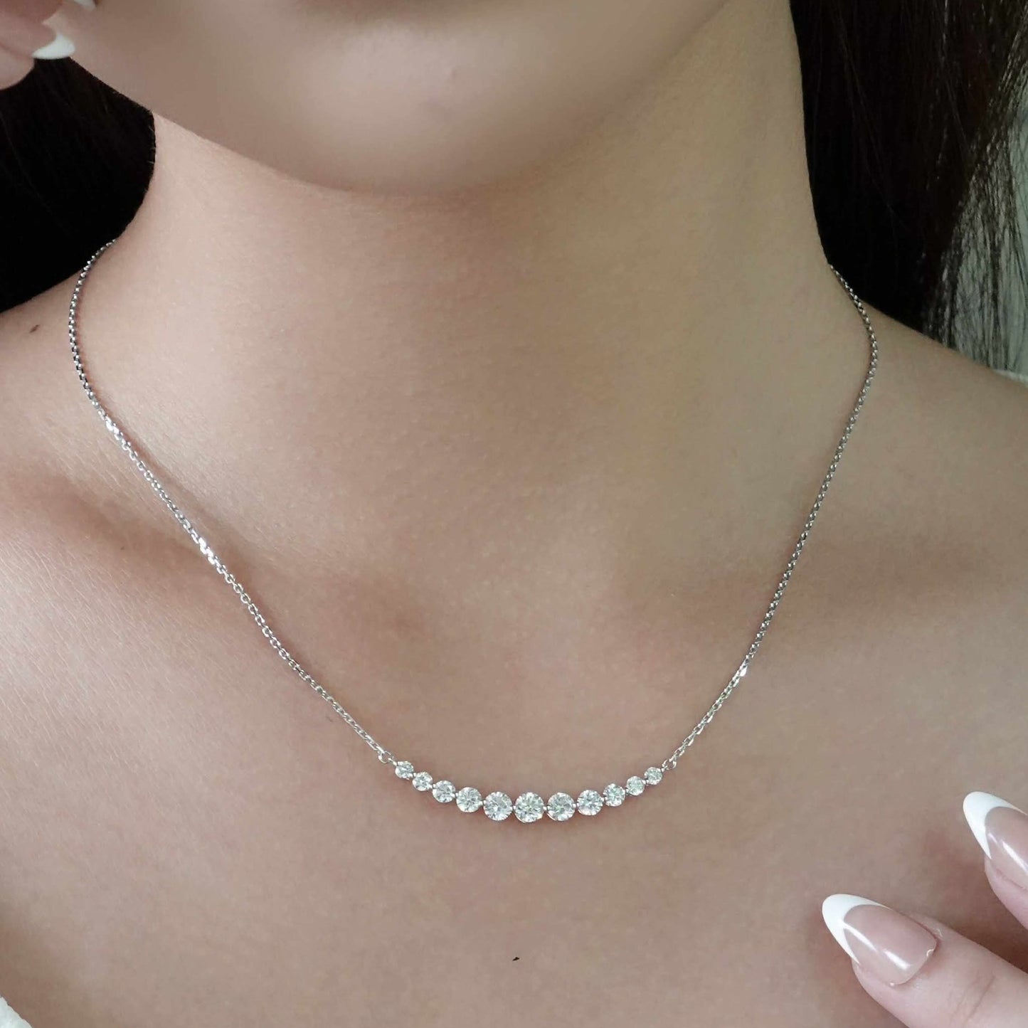 LAB Smile Diamond Necklace