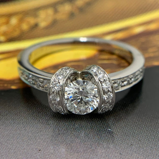 Tiffany & Co. Ribbon Diamond Ring Size 51