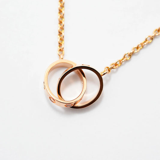 Cartier Interlocking Necklace K18PG