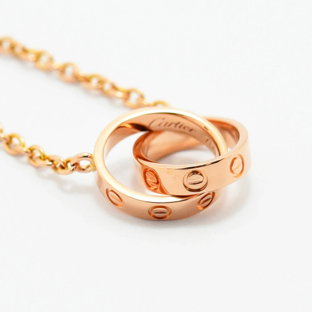 Cartier Interlocking Necklace K18PG