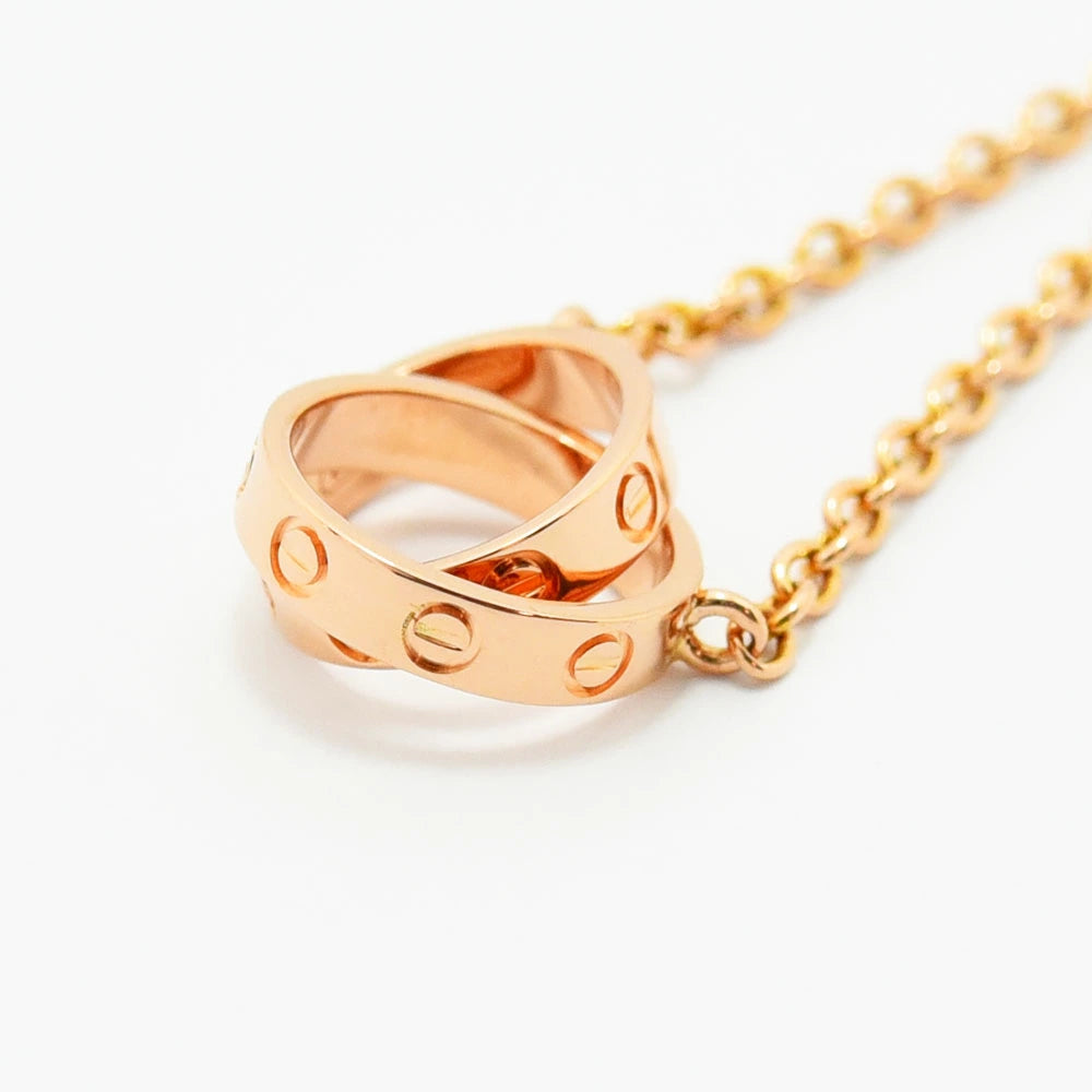 Cartier Interlocking Necklace K18PG