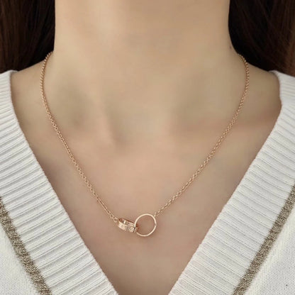 Cartier Interlocking Necklace K18PG