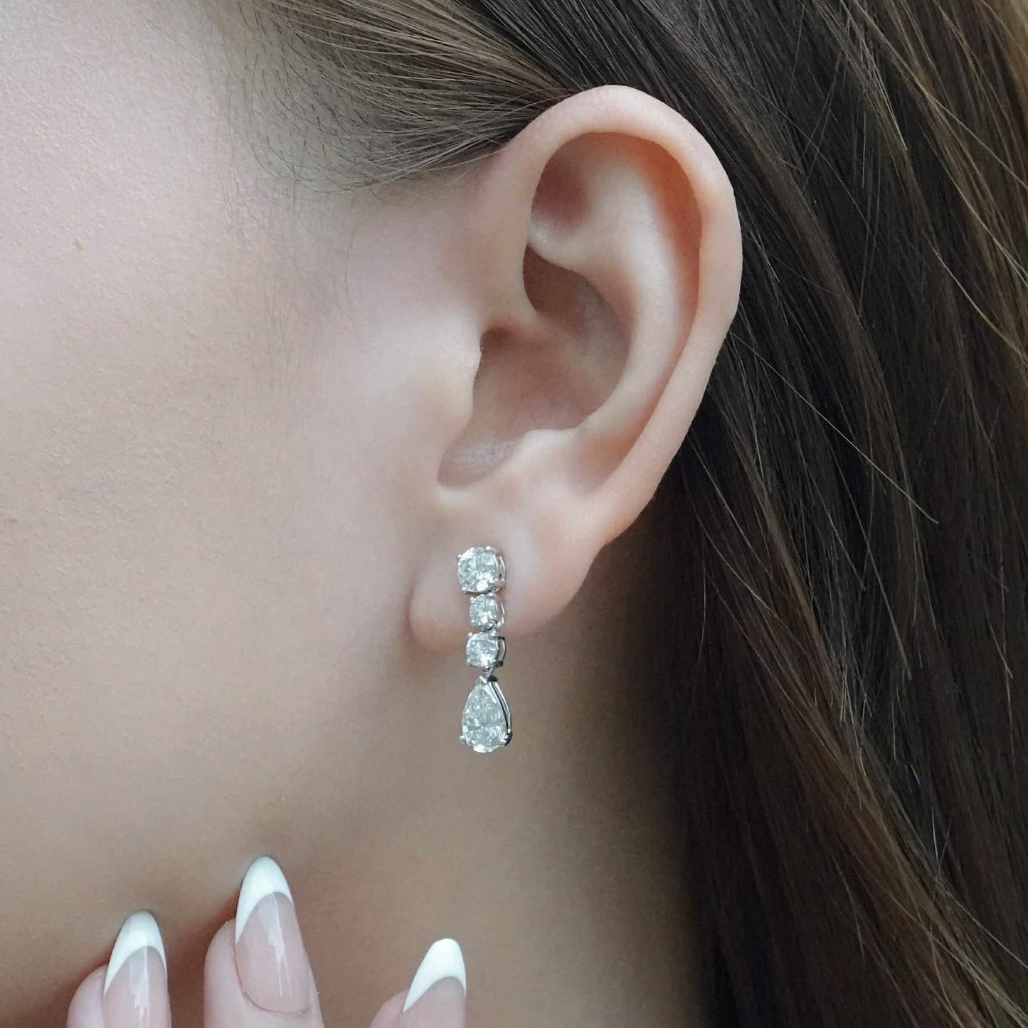 LAB Multi Stone Dangle Earring