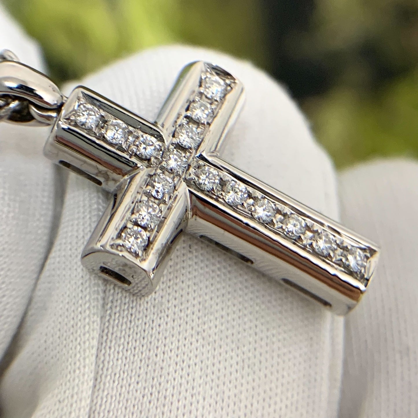 Bvlgari Diamond Cross Necklace