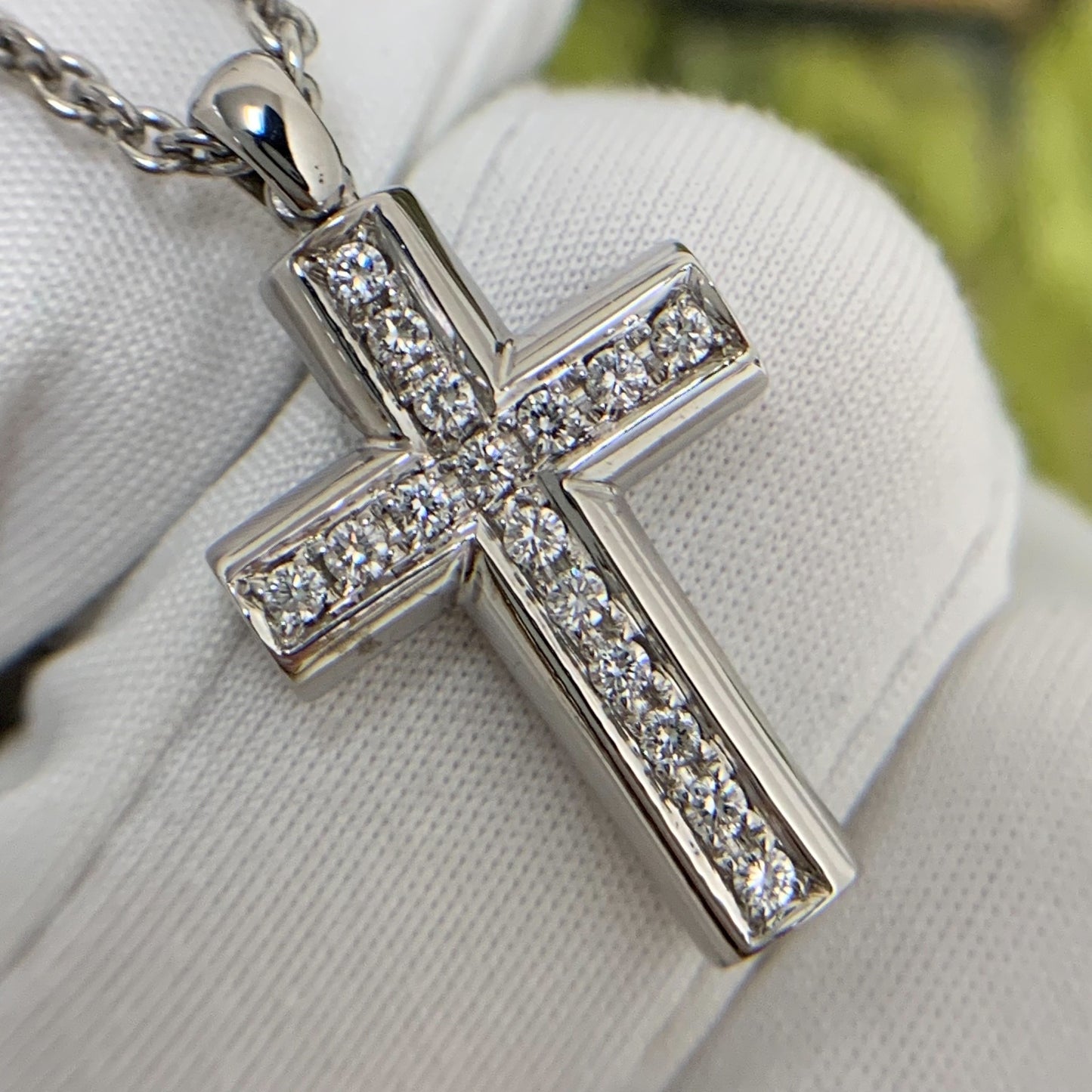 Bvlgari Diamond Cross Necklace