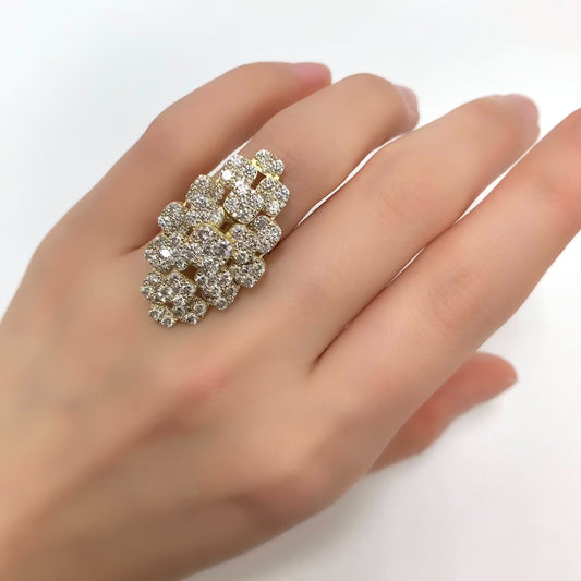 Diamond Wide Ring Size 51