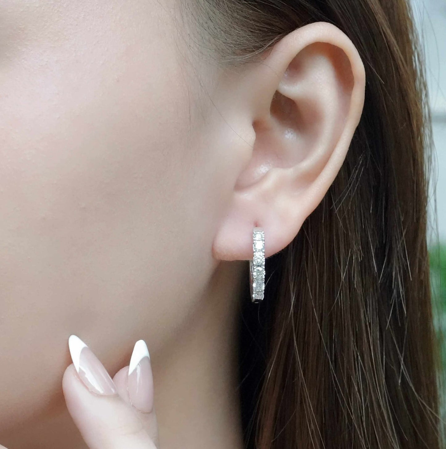 LAB Hoops Half Eternity Earring