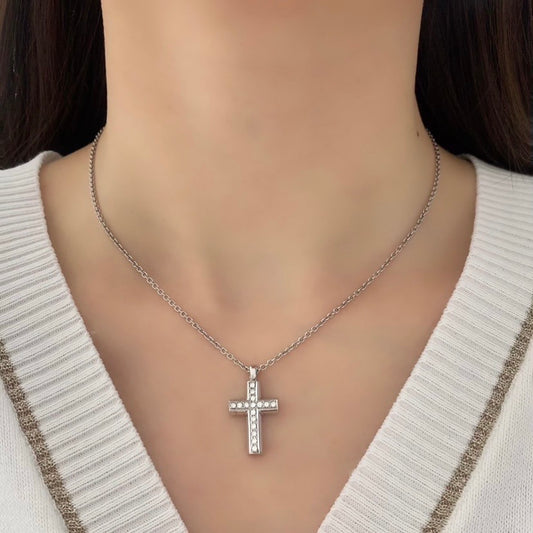 Bvlgari Diamond Cross Necklace