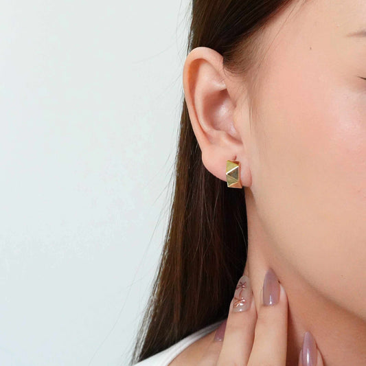 Trapezoid Hoop Earring