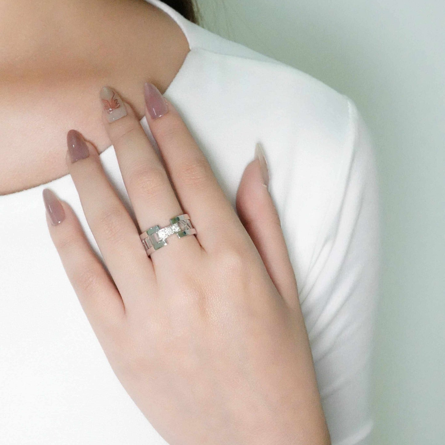Tiffany & Co. Open Atlas 3P Diamond Ring Size 57