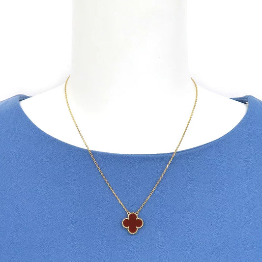 VCA Vintage Alhambra Necklace Carnelian