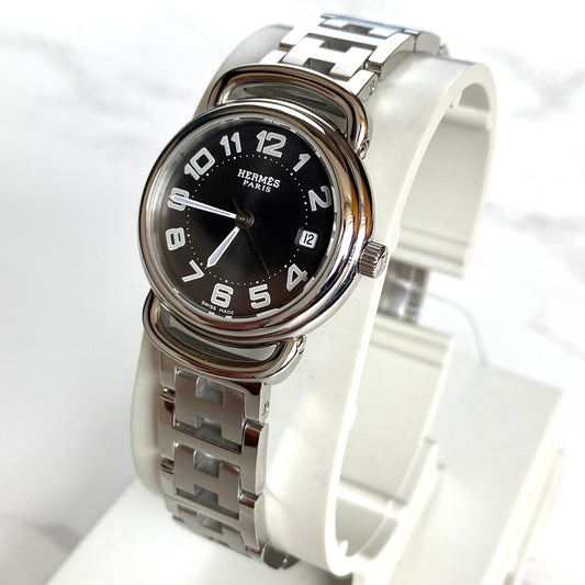 Hermes Pullman Black Dial Watch