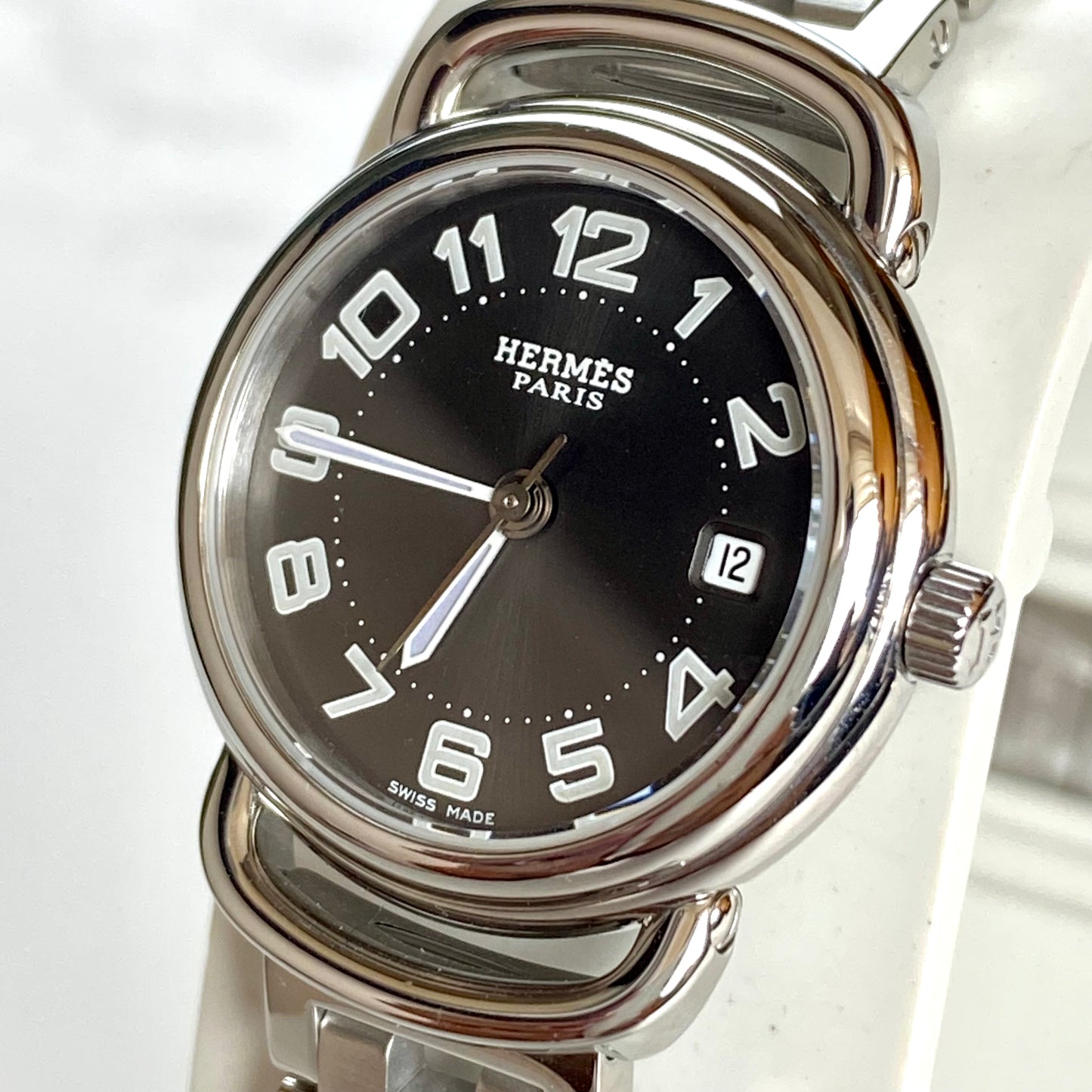 Hermes Pullman Black Dial Watch