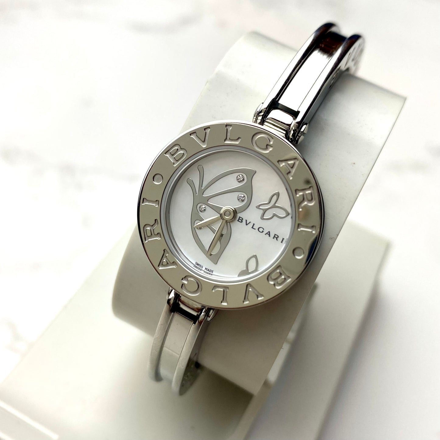 Bvlgari Butterfly B-Zero One All Steel Diamond Mother of Pearl Dial