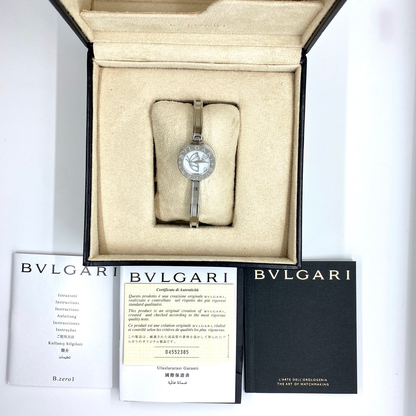 Bvlgari Butterfly B-Zero One All Steel Diamond Mother of Pearl Dial