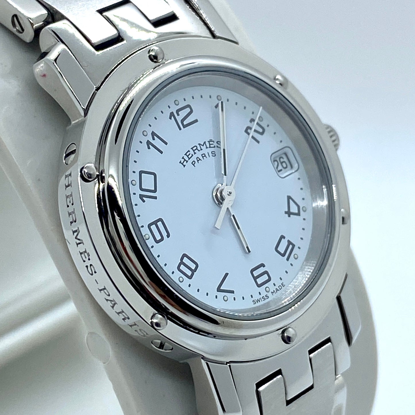 Hermes Clipper White Dial