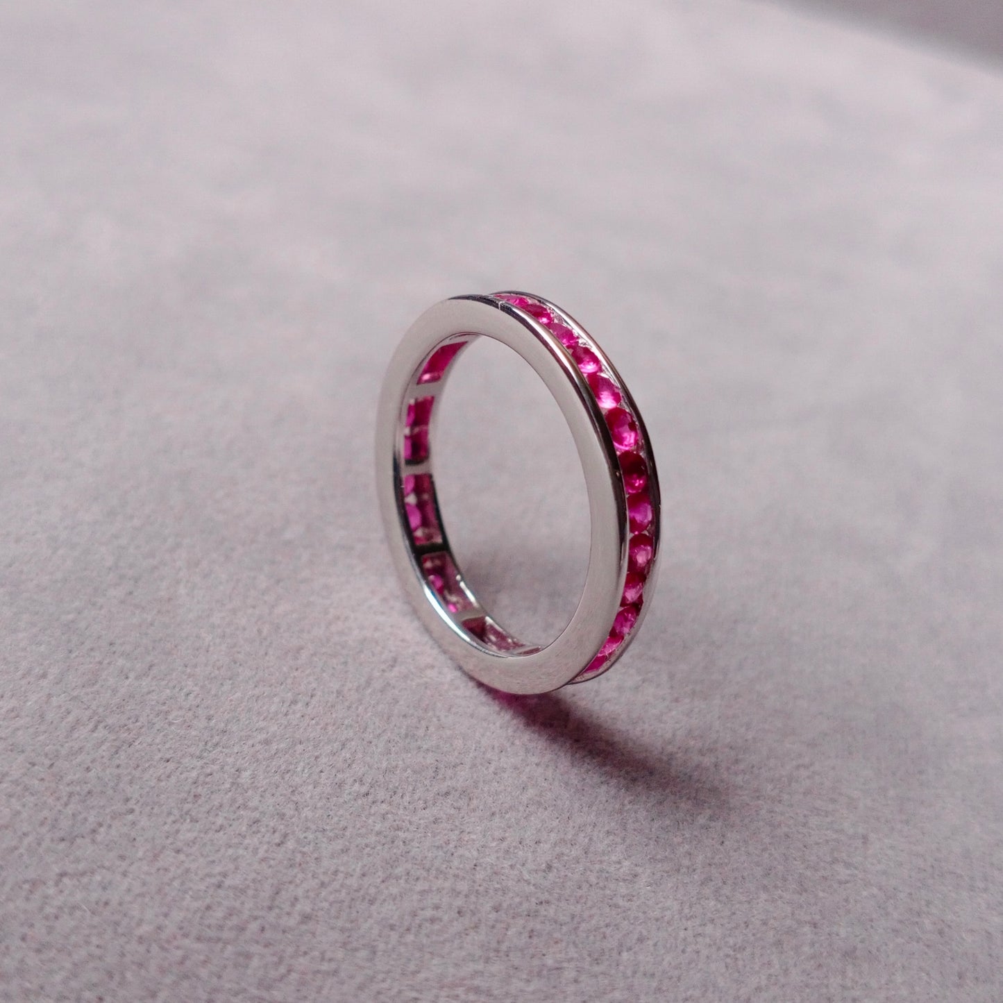 1 Carat Full Eternity Ruby Ring