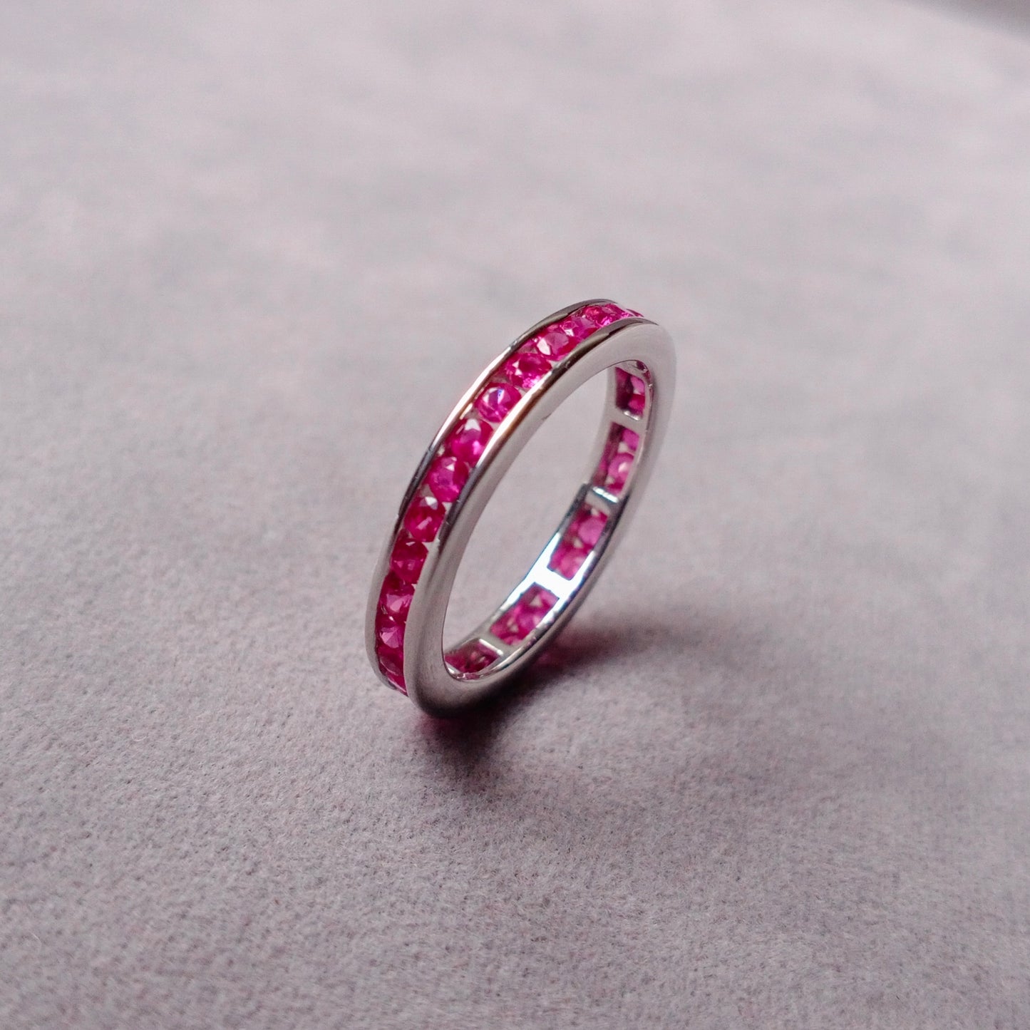 1 Carat Full Eternity Ruby Ring