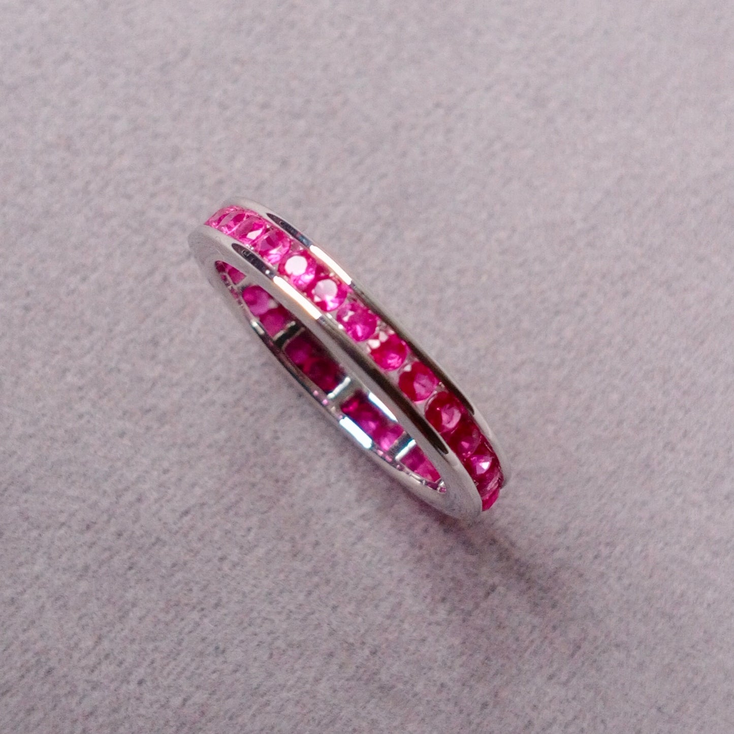 1 Carat Full Eternity Ruby Ring