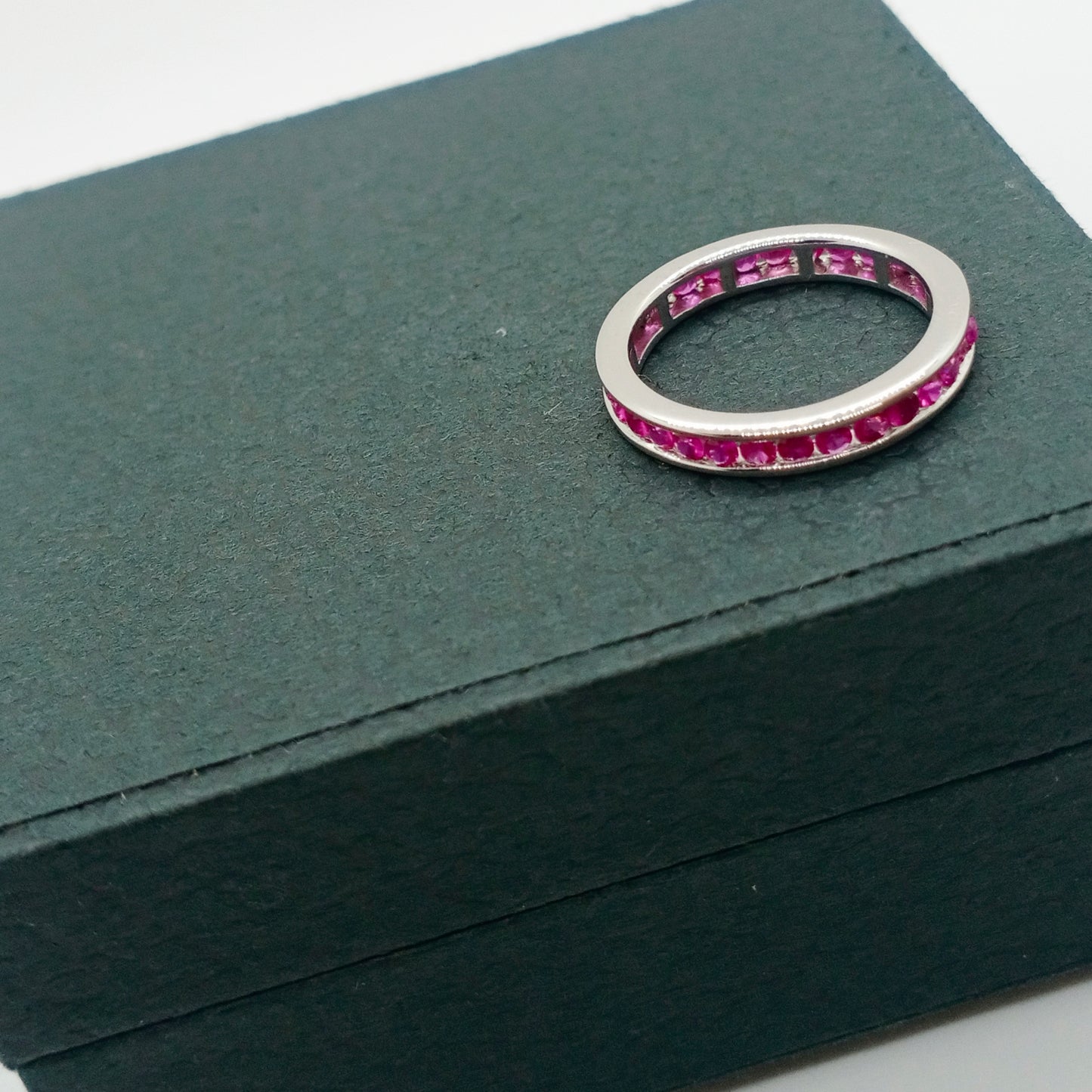 1 Carat Full Eternity Ruby Ring