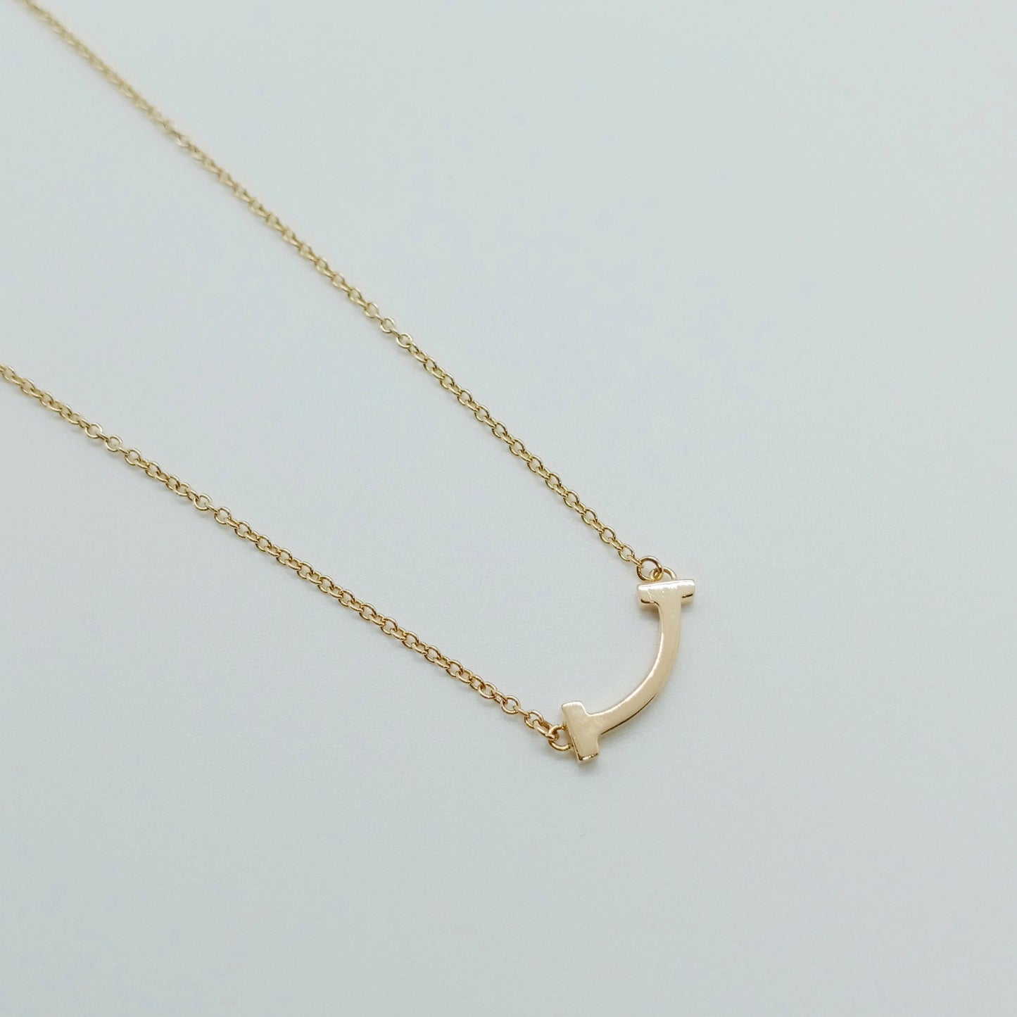 Tiffany&Co T-smile Micro Necklace (42-47cm)