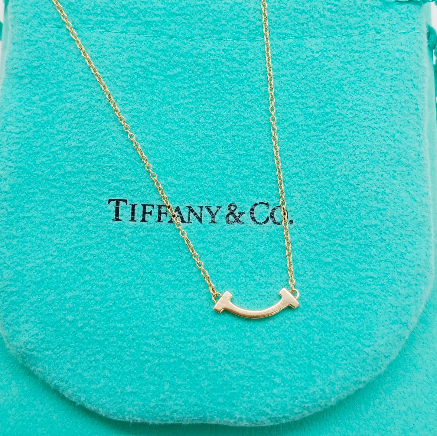 Tiffany&Co T-smile Micro Necklace (42-47cm)