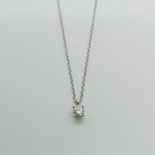 Tiffany&Co. Solitaire Necklace 0.18ct