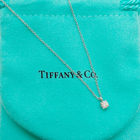 Tiffany&Co. Solitaire Necklace 0.18ct