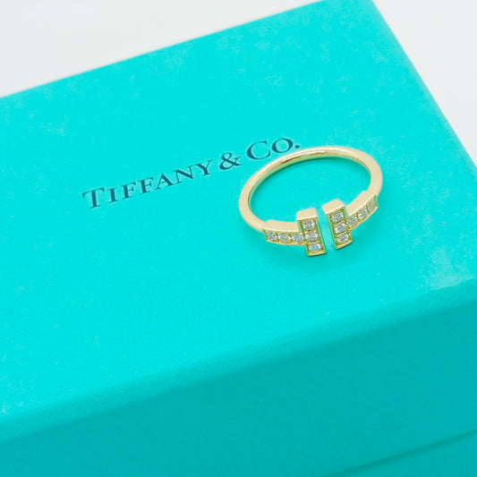 Tiffany & Co. T-Wire Ring 0.13ct Diamond Size 48