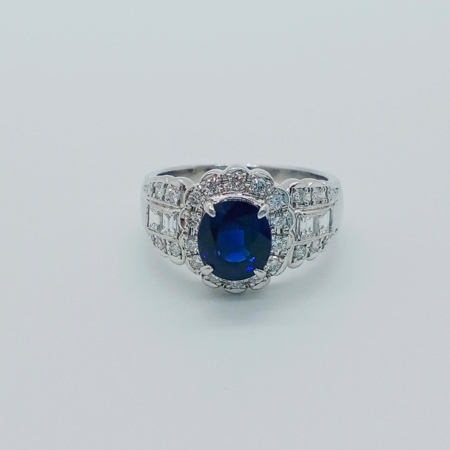 Sapphire Diamond Ring Size 53