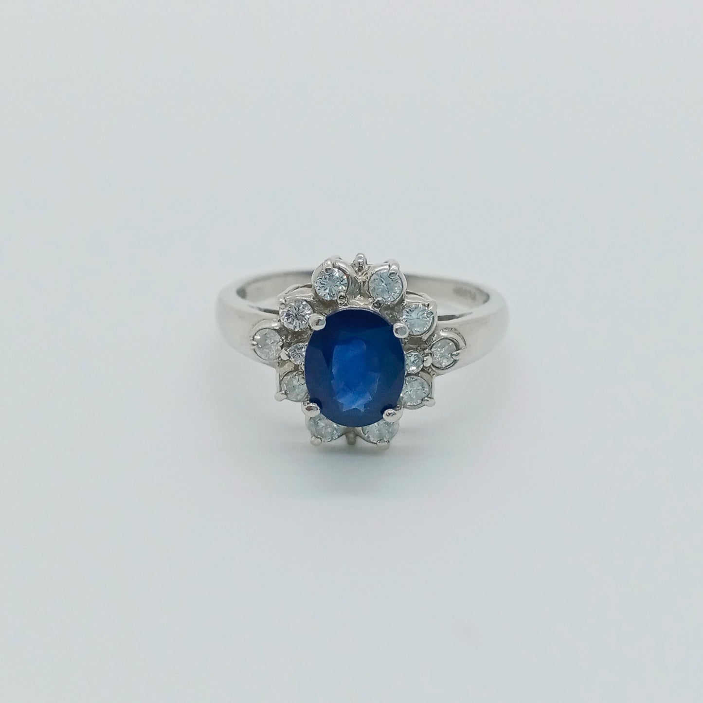 Sapphire Diamond Ring Size 53