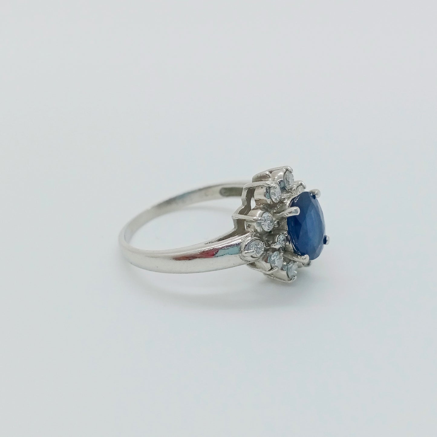 Sapphire Diamond Ring Size 53