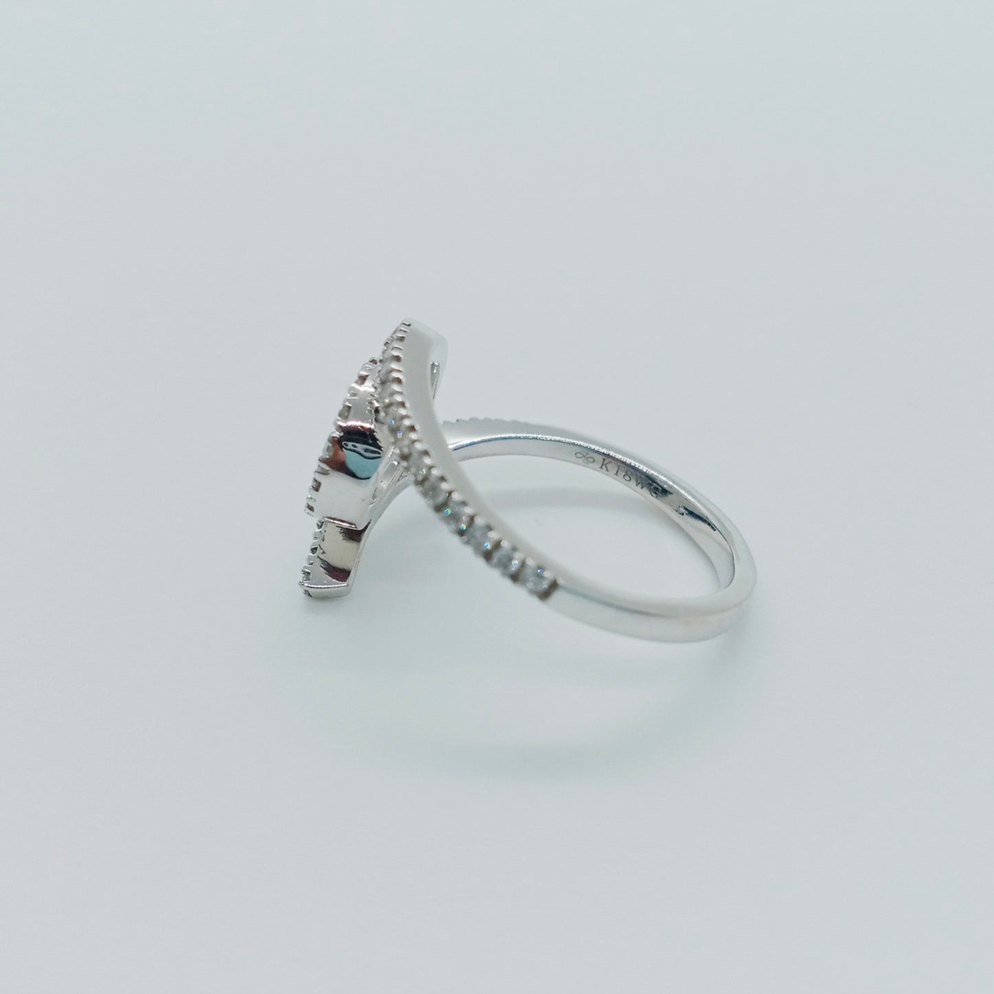 Diamond Swirl Ring 0.38ct Size 53