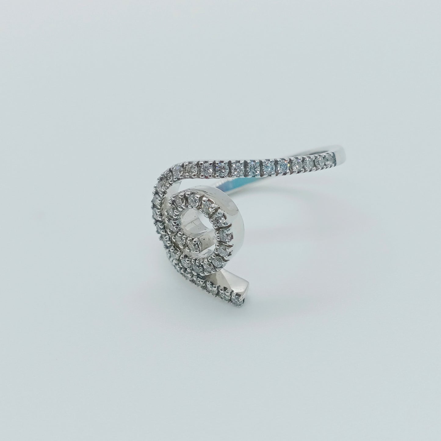 Diamond Swirl Ring 0.38ct Size 53