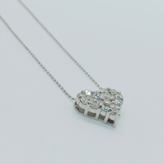 Diamond Pave Heart Necklace