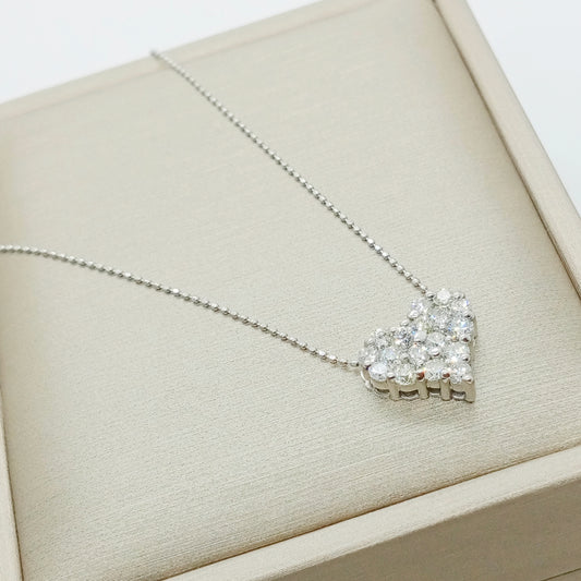 Diamond Pave Heart Necklace