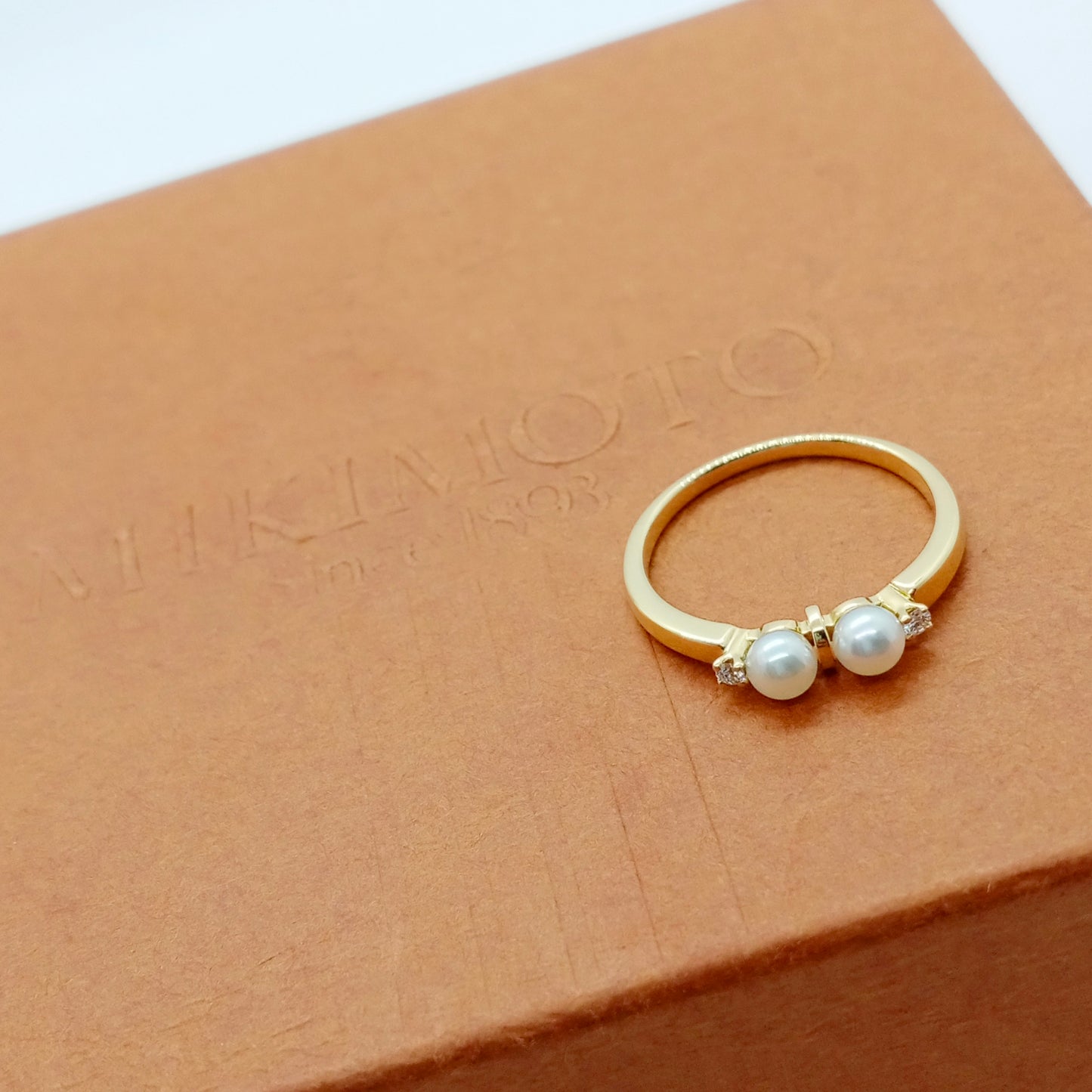 Mikimoto Pearl Diamond Ring Size 54