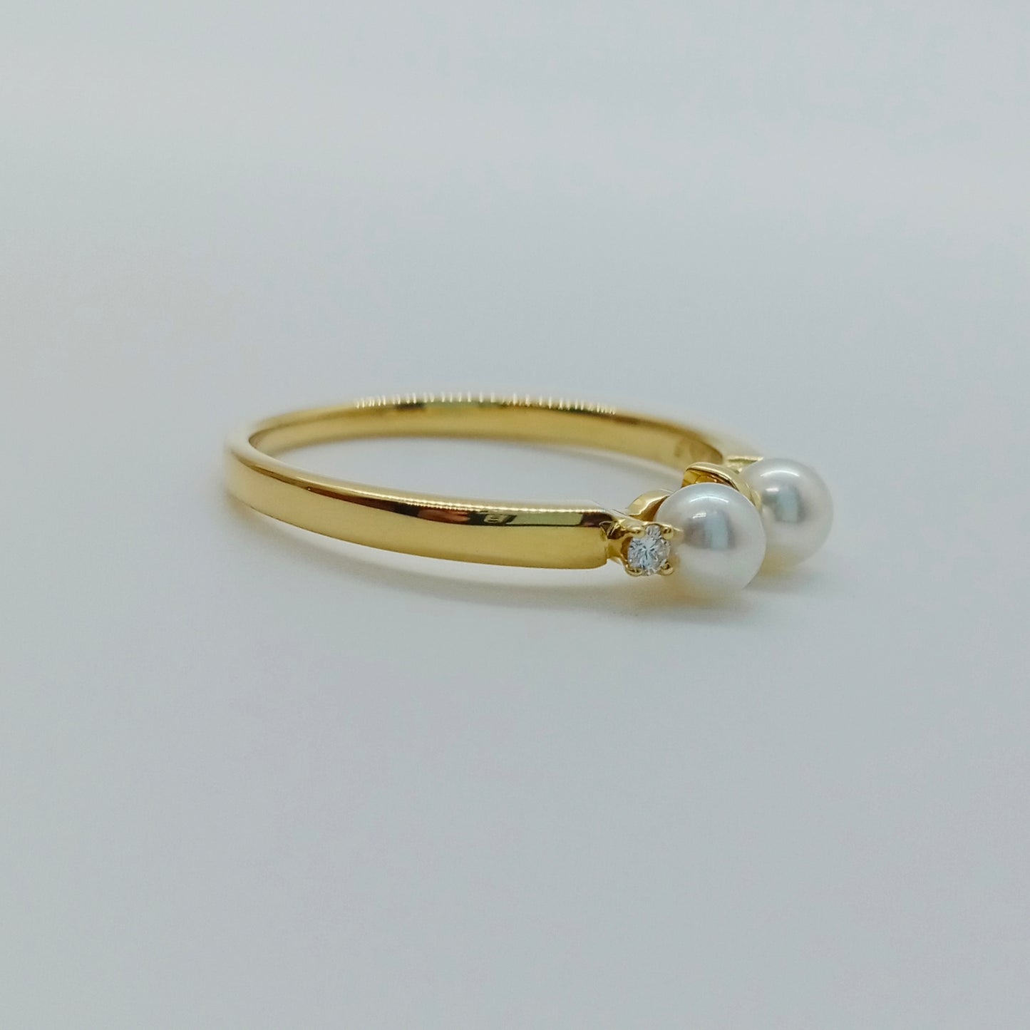 Mikimoto Pearl Diamond Ring Size 54