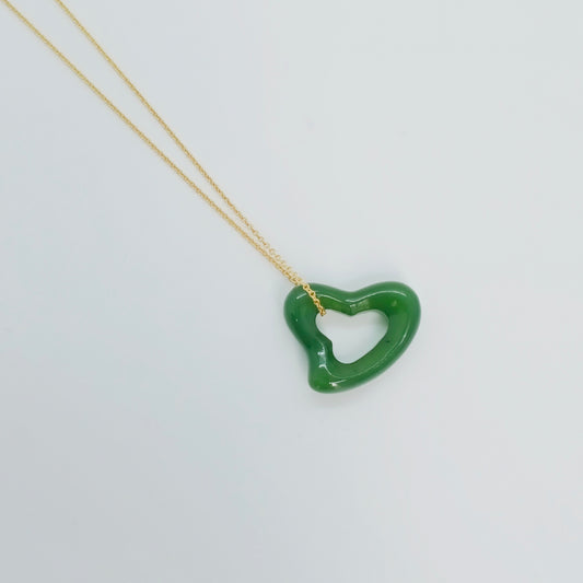 Tiffany & Co. Heart Jade Necklace