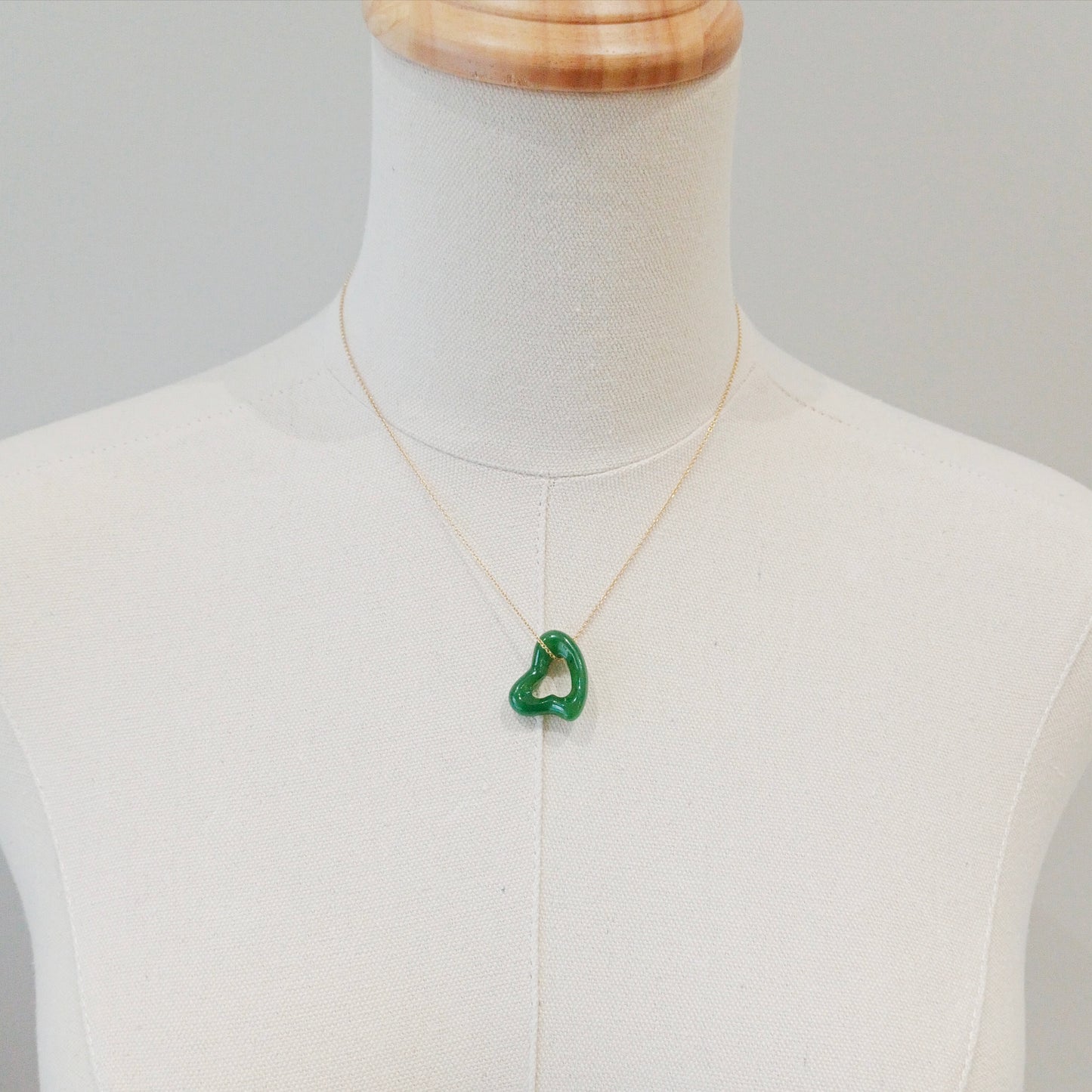 Tiffany & Co. Heart Jade Necklace