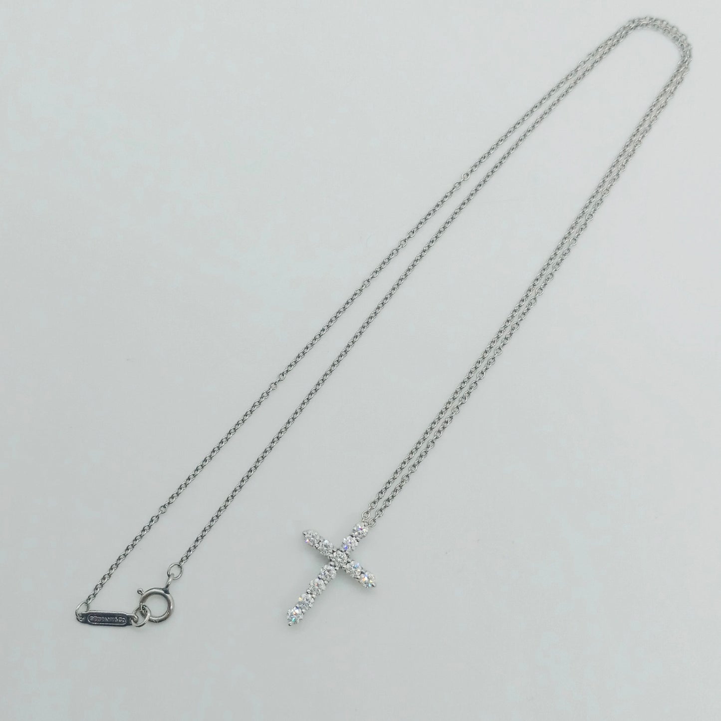 Tiffany & Co. Small Cross Diamond Necklace