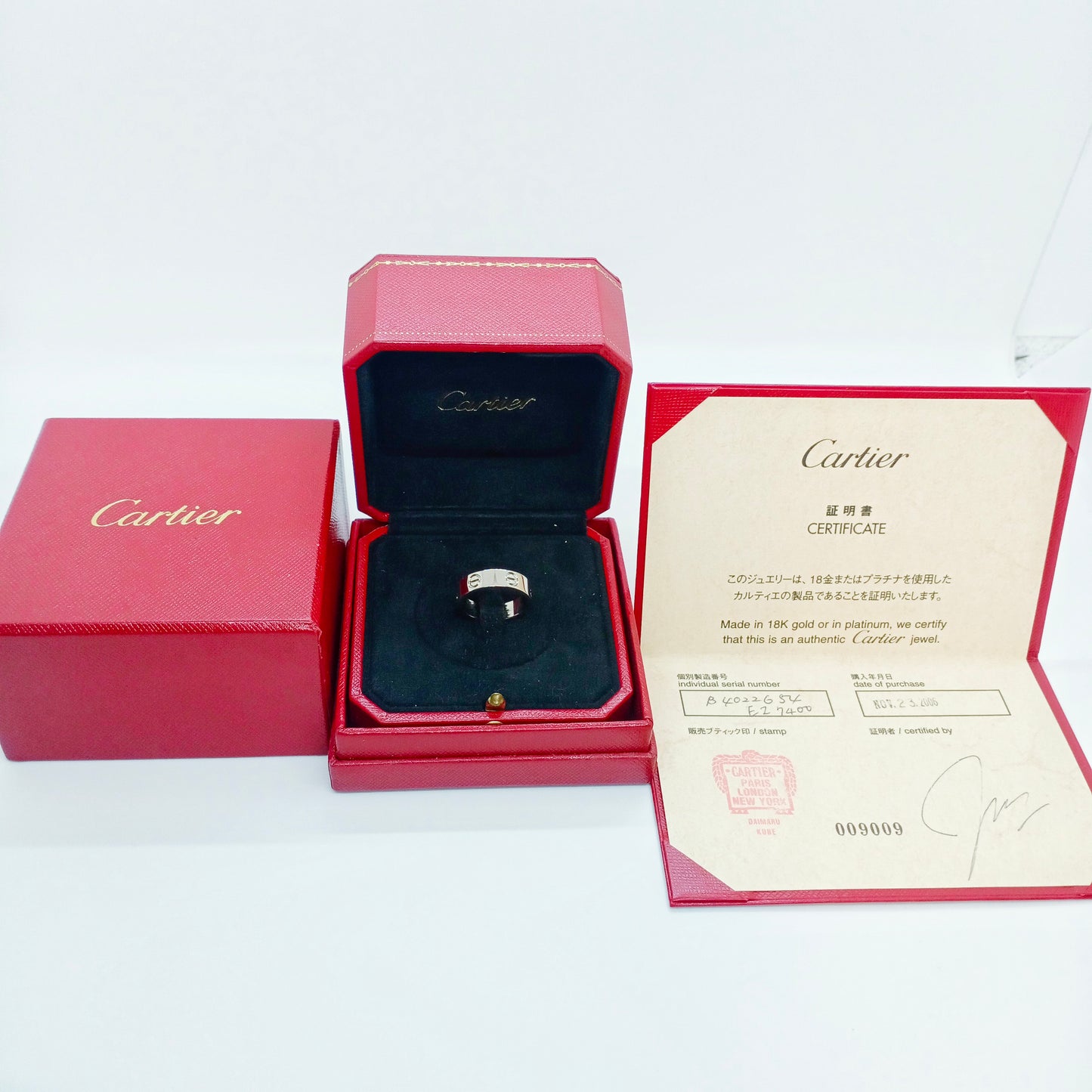 Cartier Love Ring Size 54