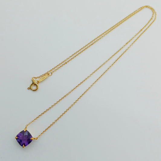 Tiffany & Co. Sparkler Cushion Cut Amethyst Necklace